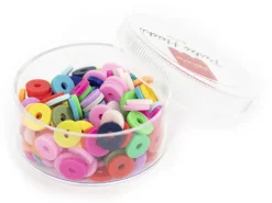 Boite de perles rondelles heishi 6 mm - Mix de couleurs pop