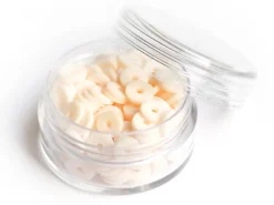 Boite de perles rondelles heishi 6 mm - blanc rosé