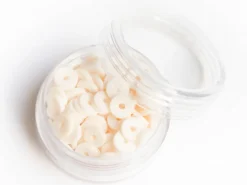 Boite de perles rondelles heishi 6 mm - blanc rosé
