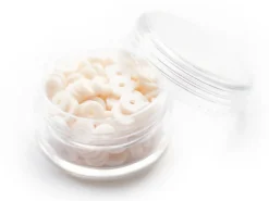 Boite de perles rondelles heishi 6 mm - blanc rosé