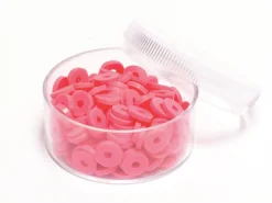 Boite de perles rondelles heishi 6 mm - rose corail
