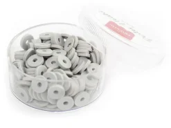 Boite de perles rondelles heishi 6 mm - Gris