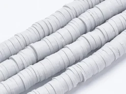 Boite de perles rondelles heishi 6 mm - Gris