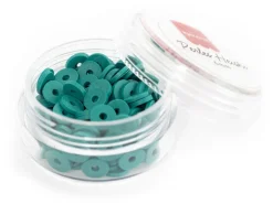 Boite de perles rondelles heishi 6 mm - Bleu canard