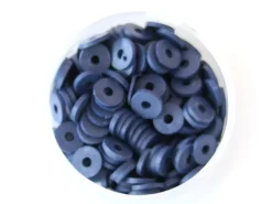 Boite de perles rondelles heishi 6 mm - bleu nuit