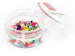 Boite de perles rondelles heishi 3 mm - Mix de couleurs pop