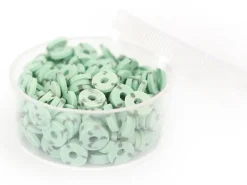 Boite de perles rondelles heishi 6 mm - Naturel vert