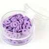 Boite de perles rondelles heishi 6 mm - mauve violet