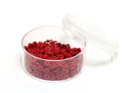 Boite de perles rondelles heishi 3 mm - rouge marsala