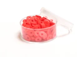 Boite de perles rondelles heishi 6 mm - rouge