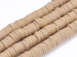 Boite de perles rondelles heishi 6 mm - Sable