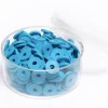 Boite de perles rondelles heishi 6 mm - bleu céruléen