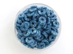 Boite de perles rondelles heishi 6 mm - bleu nature imitation pierre