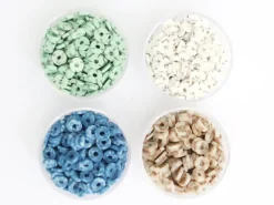 Boite de perles rondelles heishi 6 mm - bleu nature imitation pierre