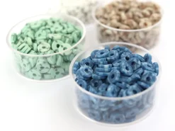 Boite de perles rondelles heishi 6 mm - bleu nature imitation pierre