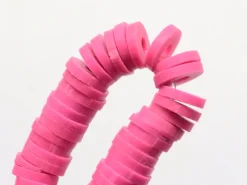 Boite de perles rondelles heishi 6 mm - Rose camélia