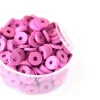 Boite de perles rondelles heishi 6 mm - orchidée
