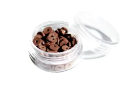 Boite de perles rondelles heishi 6 mm - marron