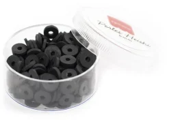 Boite de perles rondelles heishi 6 mm - Noir