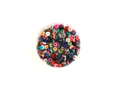 Boite de perles rondelles heishi 3 mm - mix de couleurs naturelles