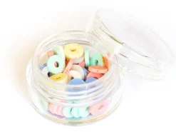 Boite de perles rondelles heishi 6 mm - multicolores à paillettes