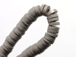 Boite de perles rondelles heishi 6 mm - gris acier