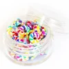 Boite de perles rondelles heishi 6 mm - multicolore arc-en-ciel
