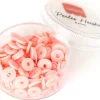 Boite de perles rondelles heishi 6 mm - rose poudré