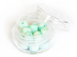 Boite de perles tubes Heishi 6 mm - bleu pâle