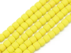 Boite de perles tubes Heishi 6 mm - jaune citron