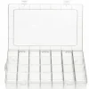 Boite de rangement pour perles - casiers ajustables - 28 compartiments - 21 x 17 x 4 cm