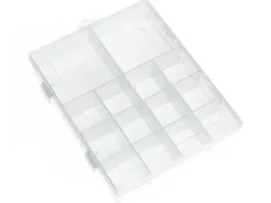 Boite de rangement pour perles - 14 compartiments - 21 x 17 x 4 cm