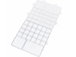 Boite de rangement pour perles - 26 compartiments - 19 x 20 cm