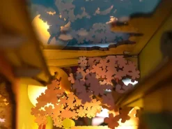 Book Nook - Pièce miniature - Fleurs de Sakura Falling