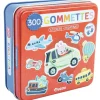 Boîte de gommettes métal – Les transports