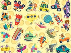 Boîte de gommettes métal – Les transports