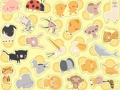 Boîte de gommettes métal – Les bébés animaux