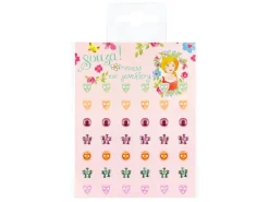 Boucles d'oreilles autocollantes coeur et fleur