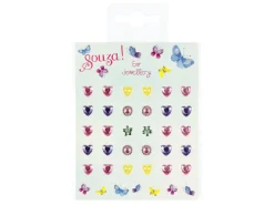 Boucles d'oreilles autocollantes coeur