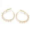 Boucles d'oreilles créoles 30 mm - dorées à l'or fin