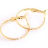 Boucles d'oreilles créoles 25 mm - plaquées or fin 24K