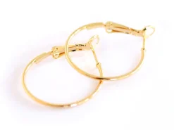 Boucles d'oreilles créoles 25 mm - plaquées or fin 24K