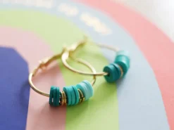 Boucles d'oreilles créoles 25 mm - plaquées or fin 24K