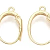 Boucles d'oreilles dormeuses avec boucle - doré à l'or fin 18k - 20,5 mm