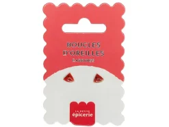 Boucles d'oreilles en porcelaine - Pastèque