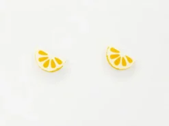 Boucles d'oreilles en porcelaine - Citron