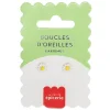 Boucles d'oreilles en porcelaine - Pâquerette