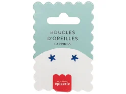 Boucles d'oreilles en porcelaine - Étoile de mer