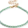 Bracelet à perles de verre - vert irisé