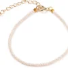 Bracelet en perles facétées - rose brume